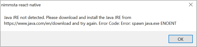 Error no Java installed