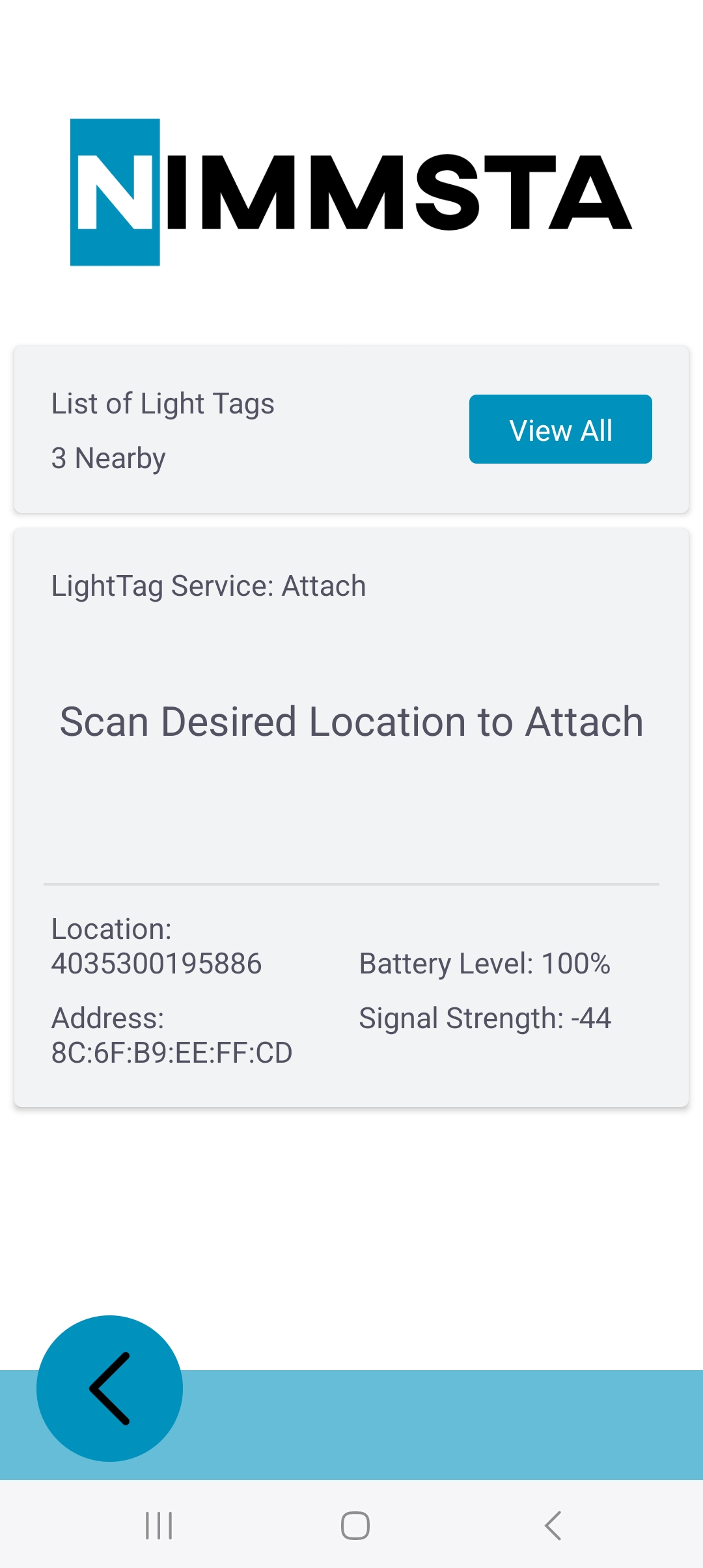 NIMMSTA App Light Tag Attach