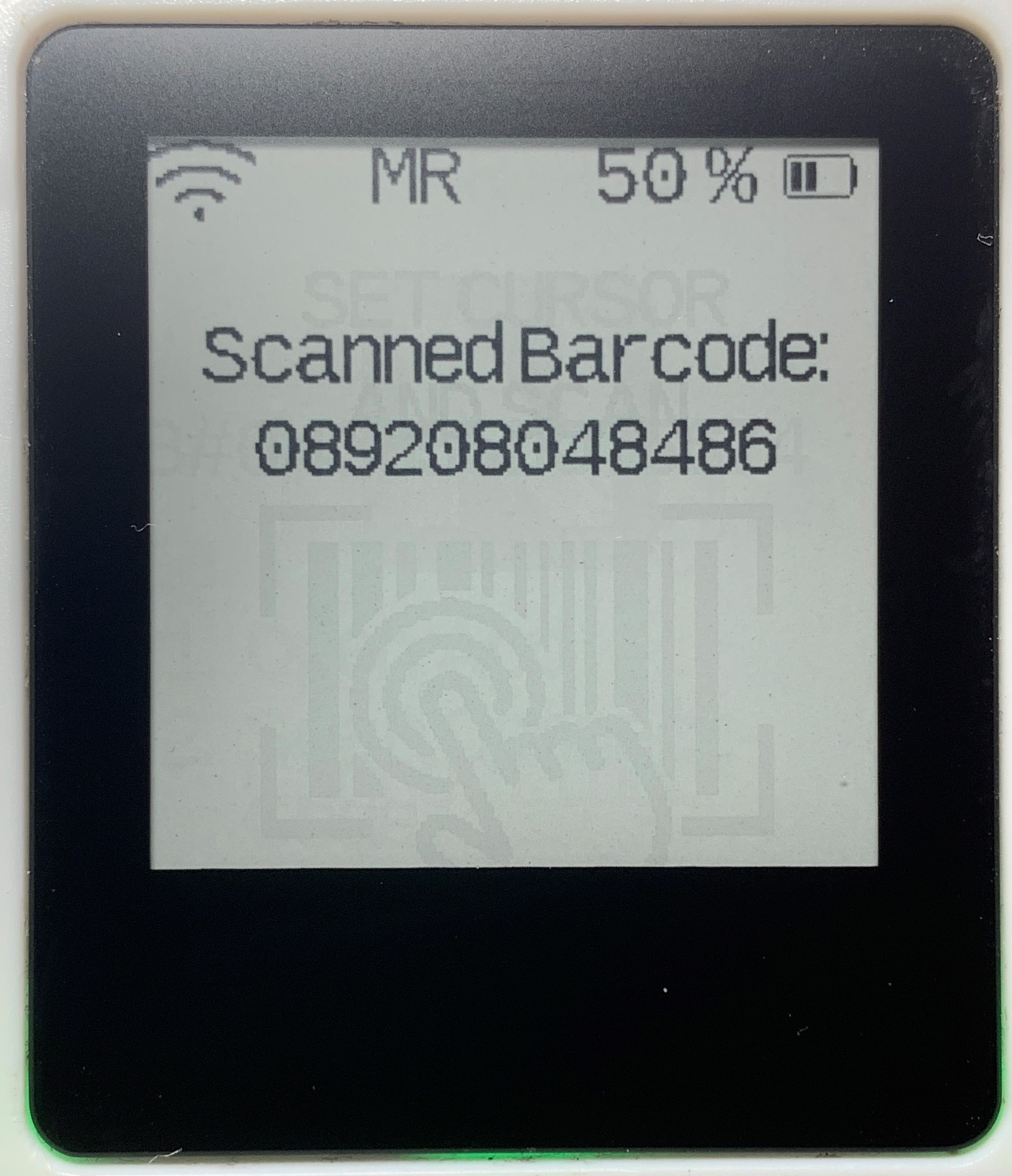 scan feedback barcode scanned